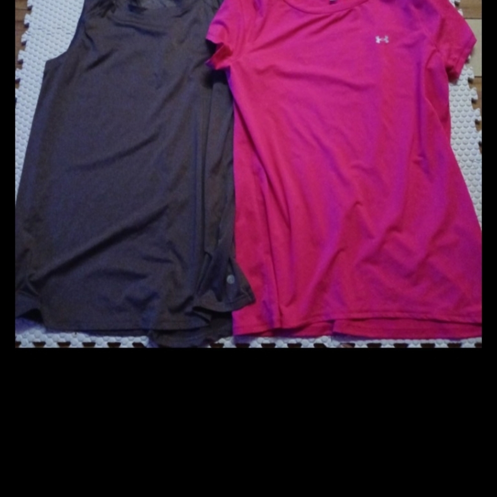 Under Armour Pink and Apana Black Shirts